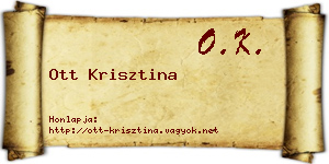 Ott Krisztina névjegykártya