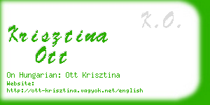 krisztina ott business card